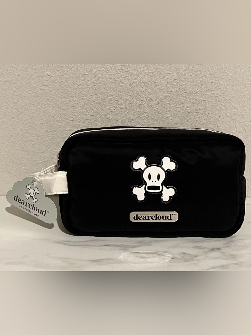 Dearcloud PAUL FRANK Black Skurvy SKULL Travel Make-up Cosmetic Bag Bathroom NWT